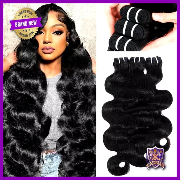 3 Bundles 22-26 Inch Body Wave Human Hair Extensions Brazilian Virgin Hair main image 6